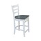International Concepts Emily CounterHeight Stool, 24" Seat Height, White/Heather Gray S05-6172 - alternate 8